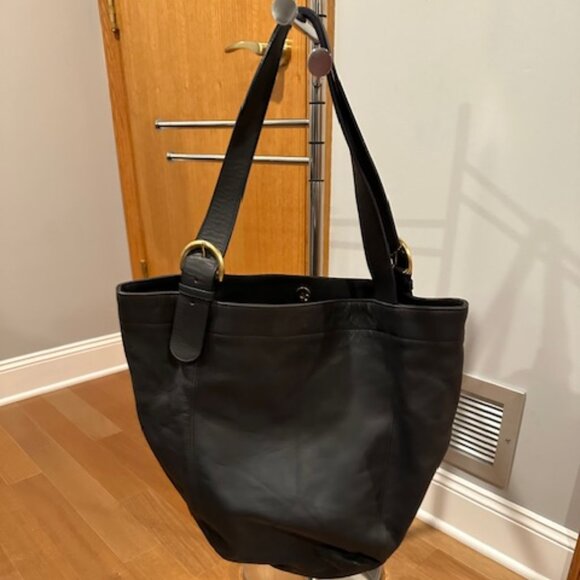 Coach 4082 Tote Bag Semi-Shoulder Navy Leather Purse Pocketbook - Picture 2 of 5